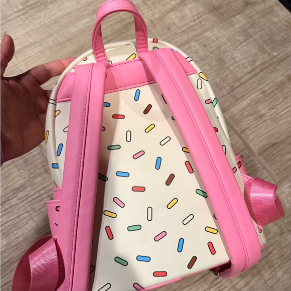 Loungefly Disney Parks Pink Sprinkle Donut Backpack - Picture 3 of 4